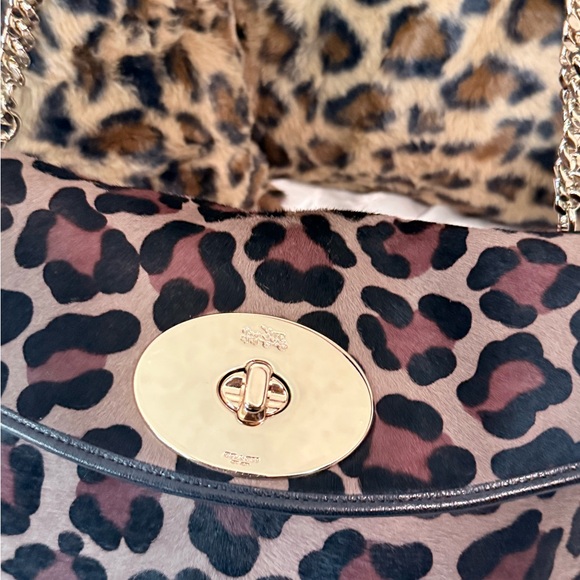 Coach leopard calf hair shoulder bag - Picture 3 of 10